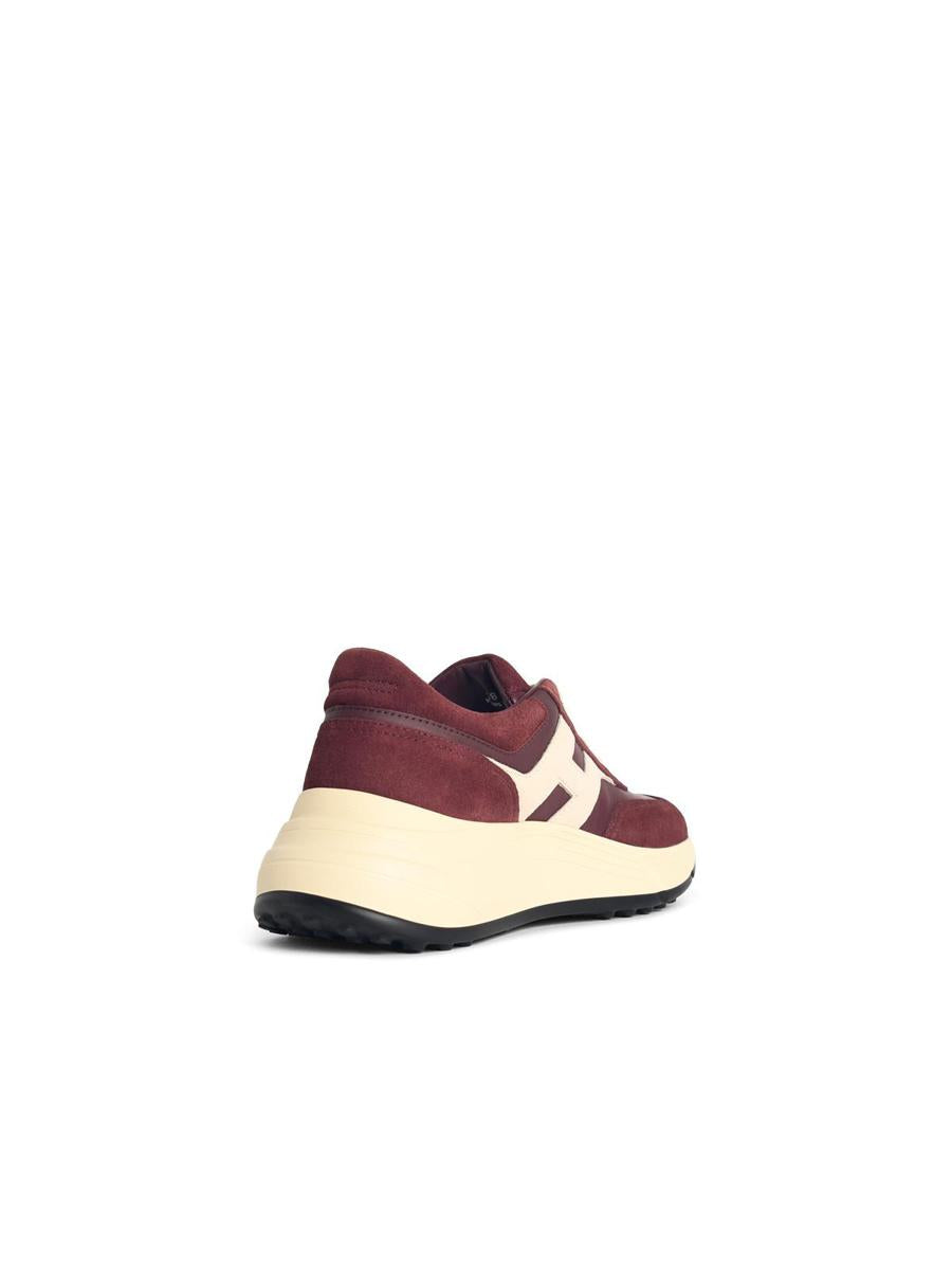 Hogan 'H669' Burgundy Leather Sneakers