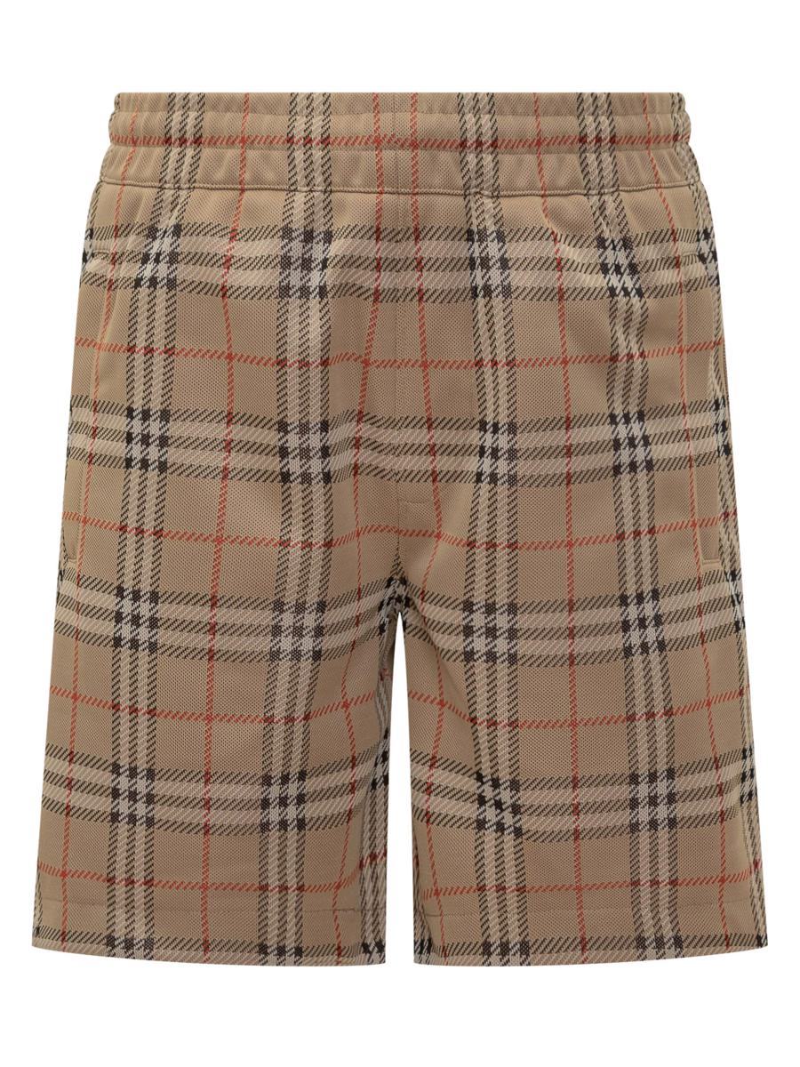 Burberry Burberry Men'S Beige Checkered Shorts