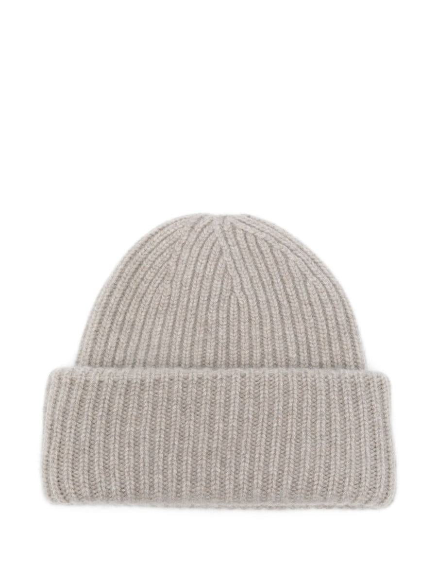 Soft Goat Cashmere Ribbed Beanie