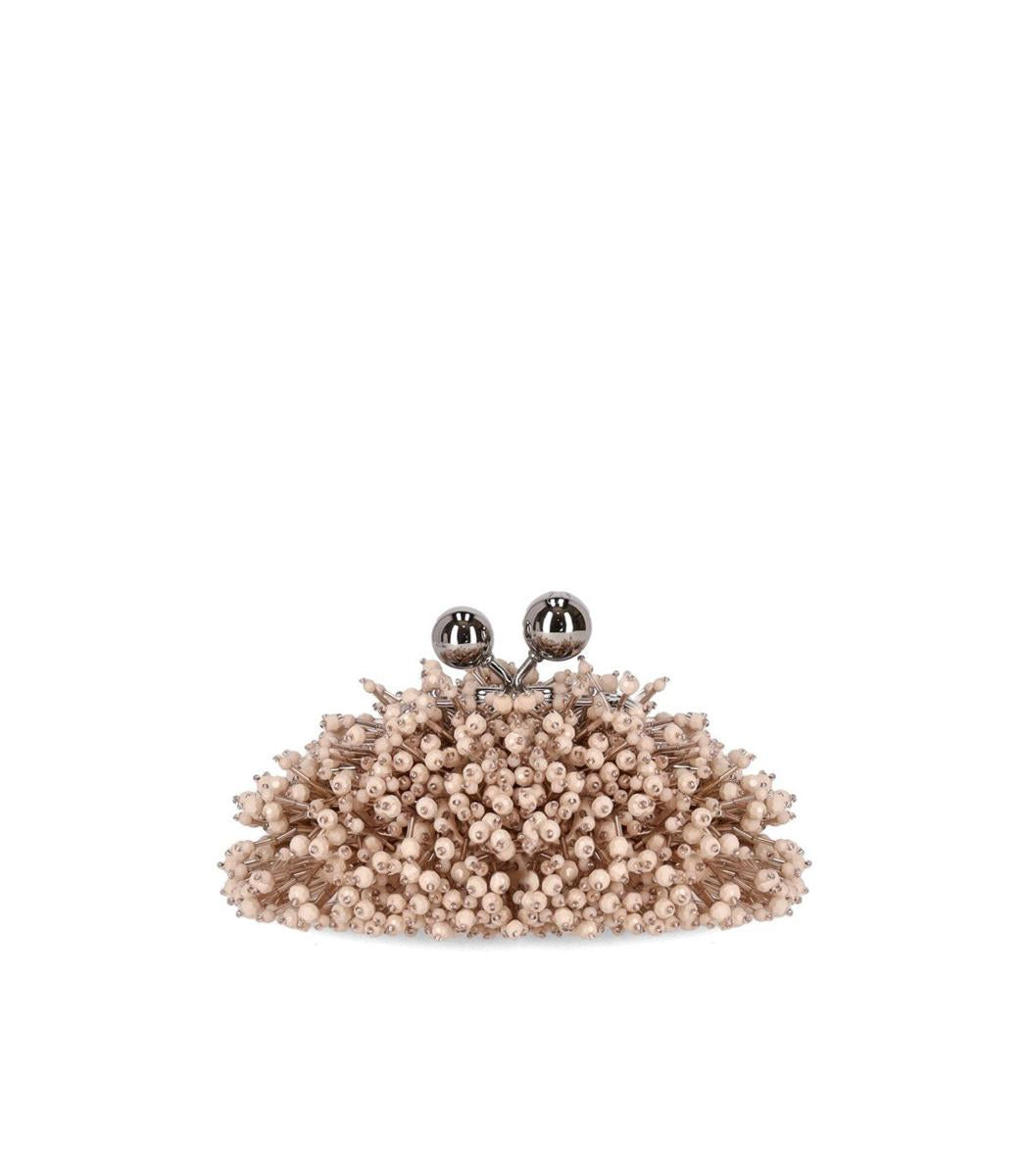 Weekend Max Mara Pasticcino Dotto Nano Pink Clutch