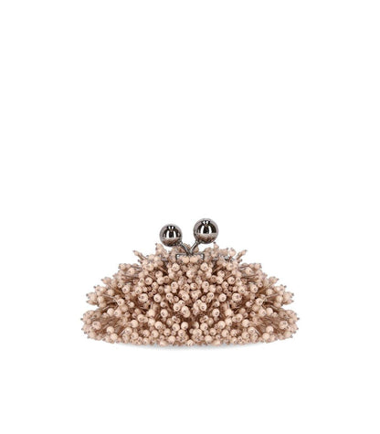 Weekend Max Mara Pasticcino Dotto Nano Pink Clutch