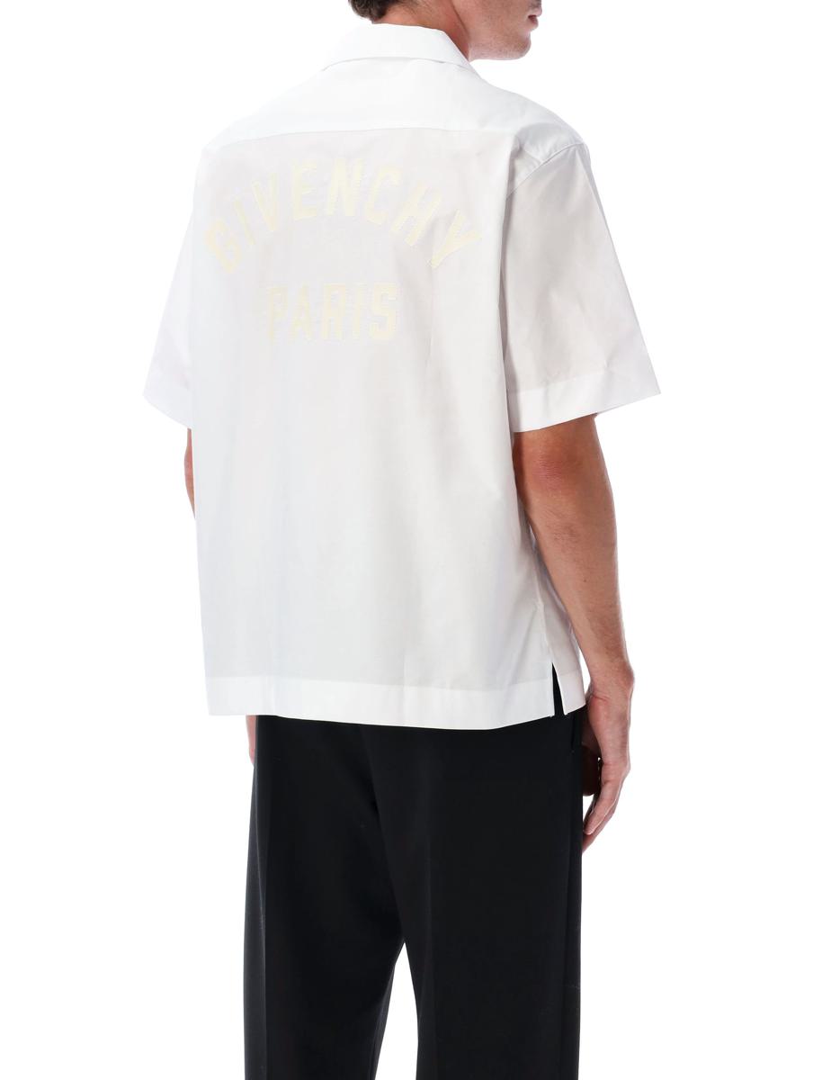Givenchy White Cotton Hawaiian Collar Shirt