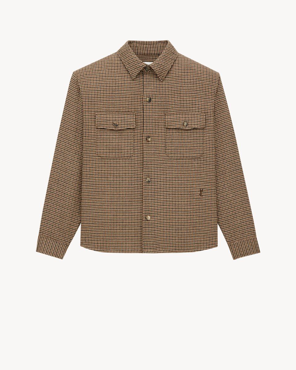 Saint Laurent Shirt In Puppy Tooth