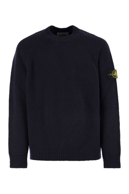 Stone Island Round Neck Jumper With Raglan Sleeves