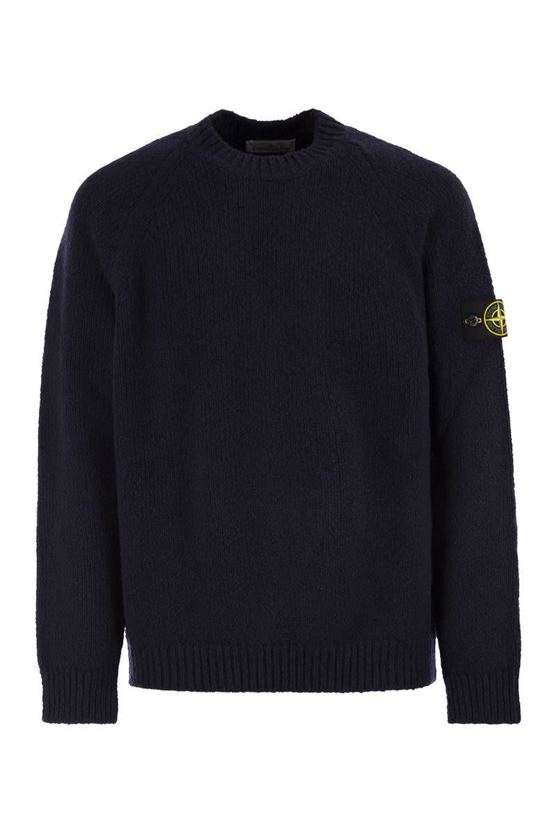 Stone Island Round Neck Jumper With Raglan Sleeves