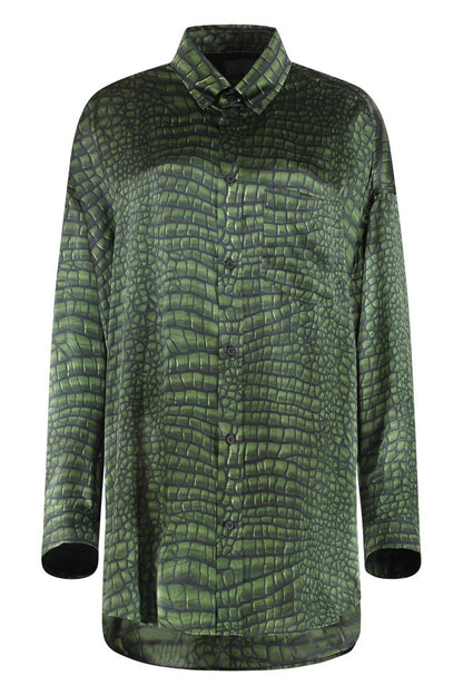 Balenciaga Cocoon Printed Silk Shirt