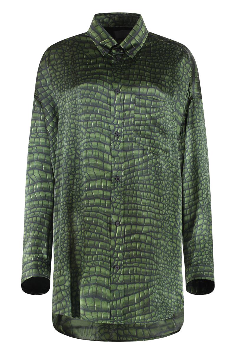 Balenciaga Cocoon Printed Silk Shirt