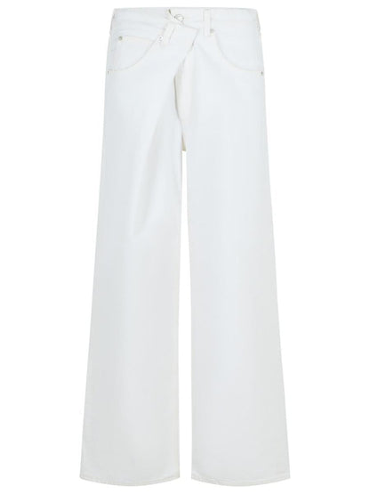 Agolde 'Vana' White Cotton Jeans