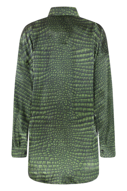 Balenciaga Cocoon Printed Silk Shirt