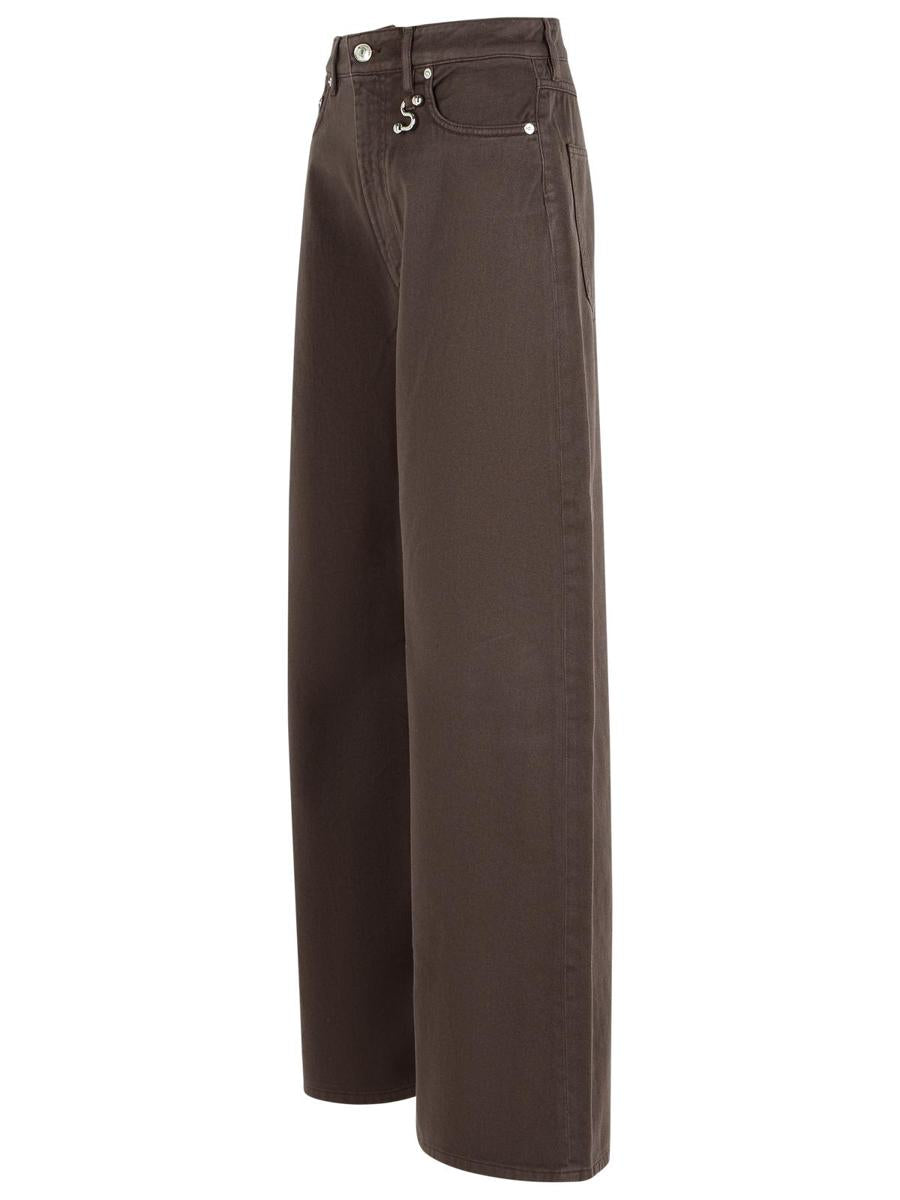 Sportmax 'Siamese' Brown Cotton Jeans
