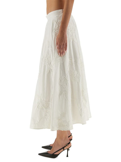 Rotate Birger Christensen Floral Midi Skirt