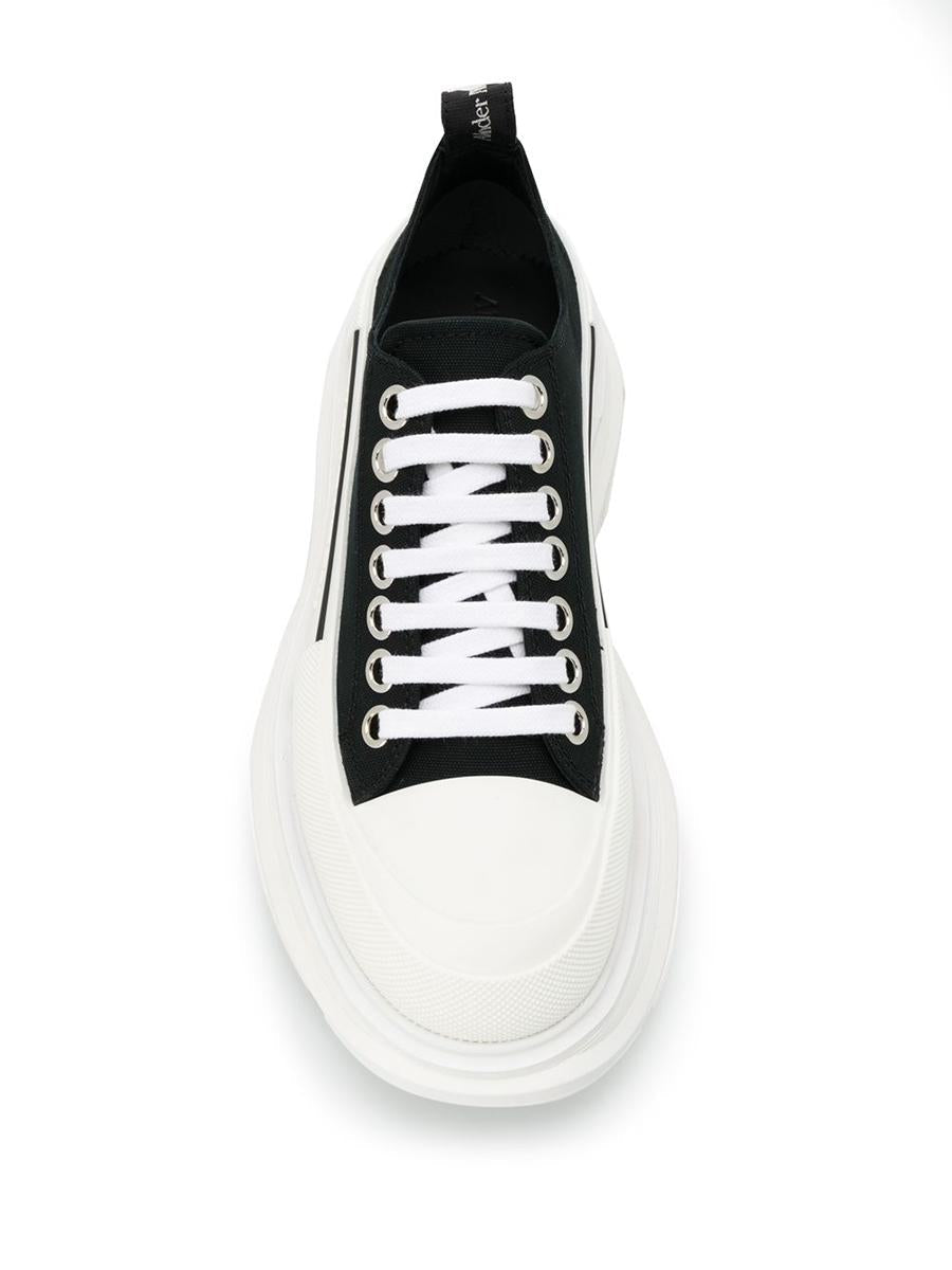 Alexander McQueen Tread Slick Canvas Sneakers With Rubber Sole