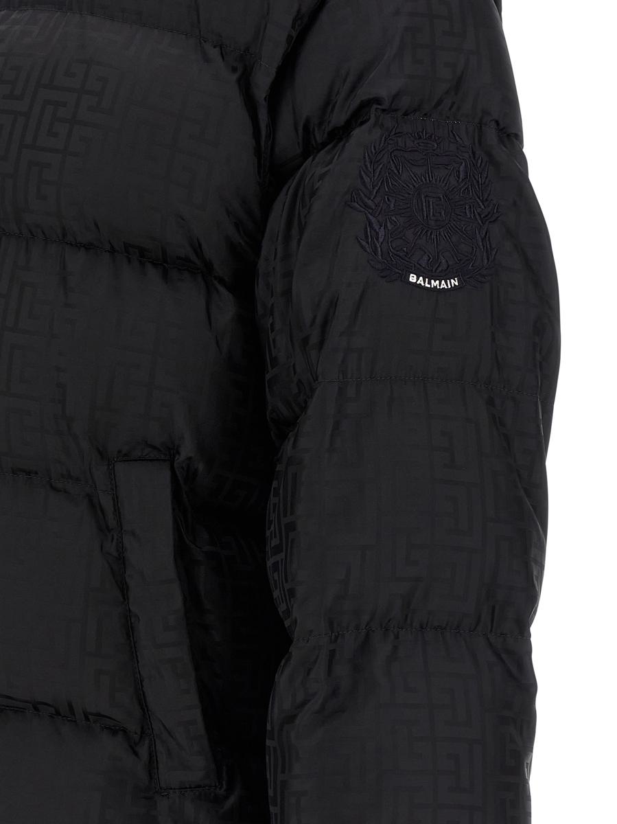 Balmain 'Monogram Pb Labirinto' Down Jacket