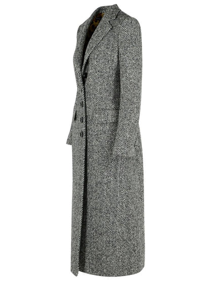 Dolce & Gabbana Two-Tone Virgin Wool Coat