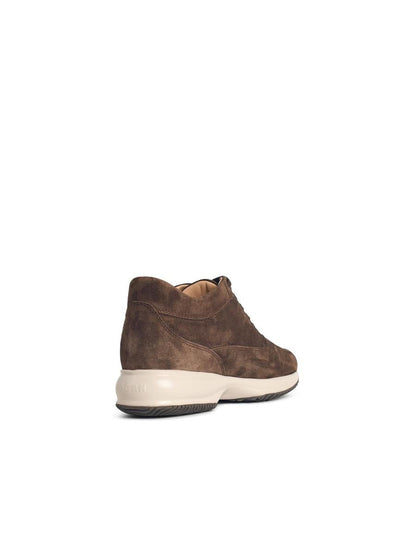 Hogan 'Interactive' Brown Suede Sneakers