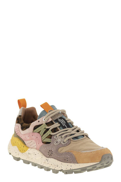 Flower Mountain Yamano 3 - Sneakers In Suede And Technical Fabric