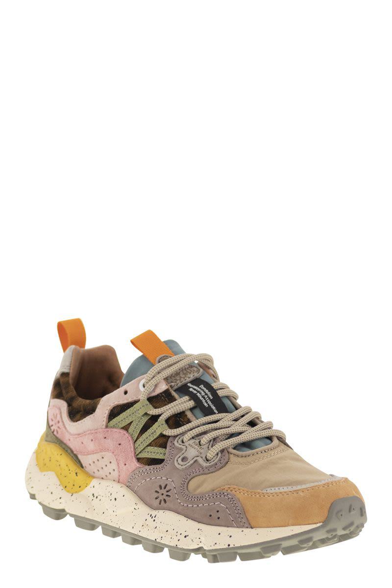 Flower Mountain Yamano 3 - Sneakers In Suede And Technical Fabric