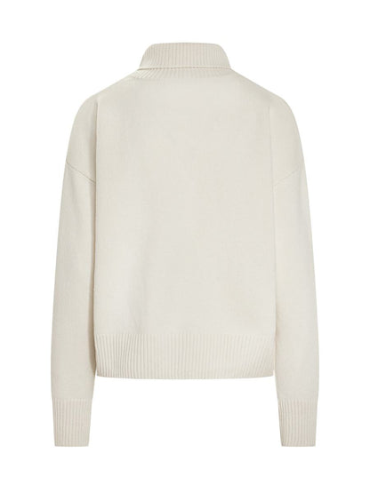 AMI Paris Ami Paris White High Neck Sweater