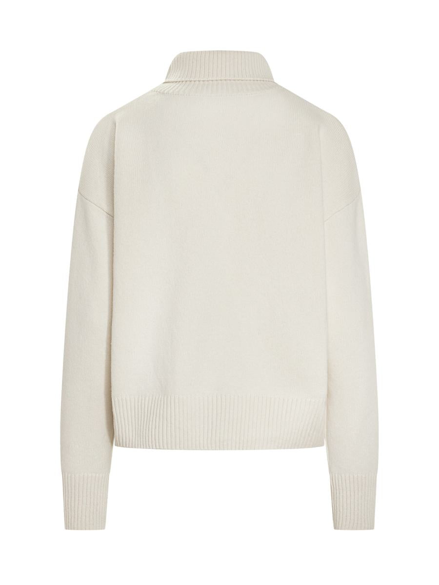 AMI Paris Ami Paris White High Neck Sweater