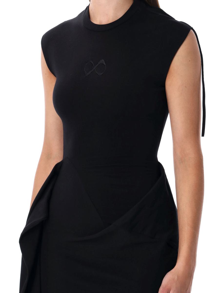 Ottolinger Sleevy Black Organic Cotton Maxi Dress