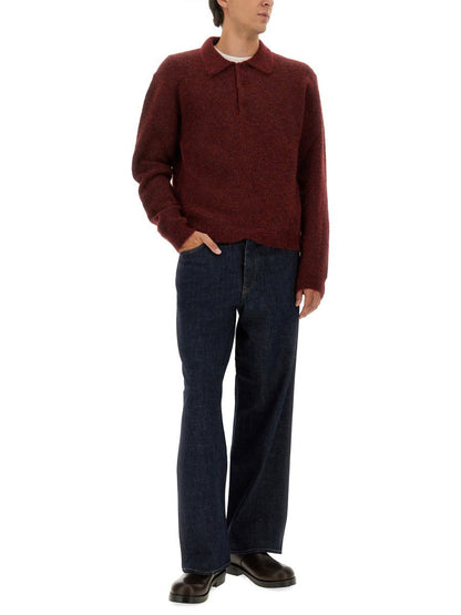 Sunflower Wool Sweater With Polo Collar