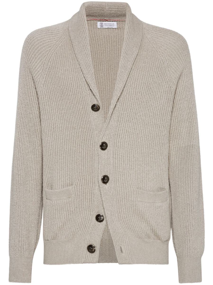 Brunello Cucinelli Cotton V-Necked Cardigan