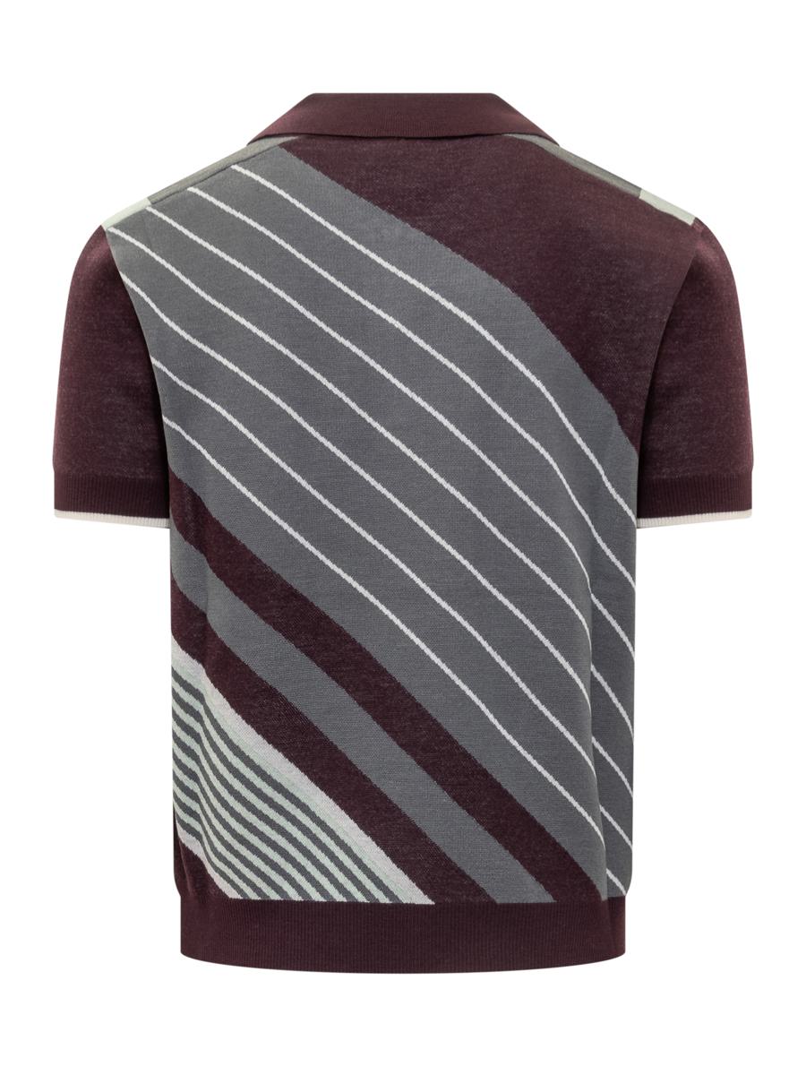 Casablanca Casablanca Short Sleeve Polo Shirt With Geometric Pattern