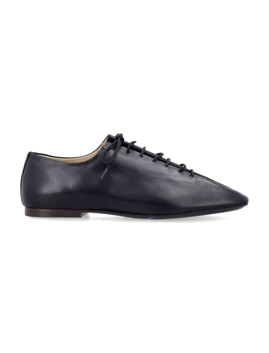Lemaire Souris Flat Nappa Derbies Black