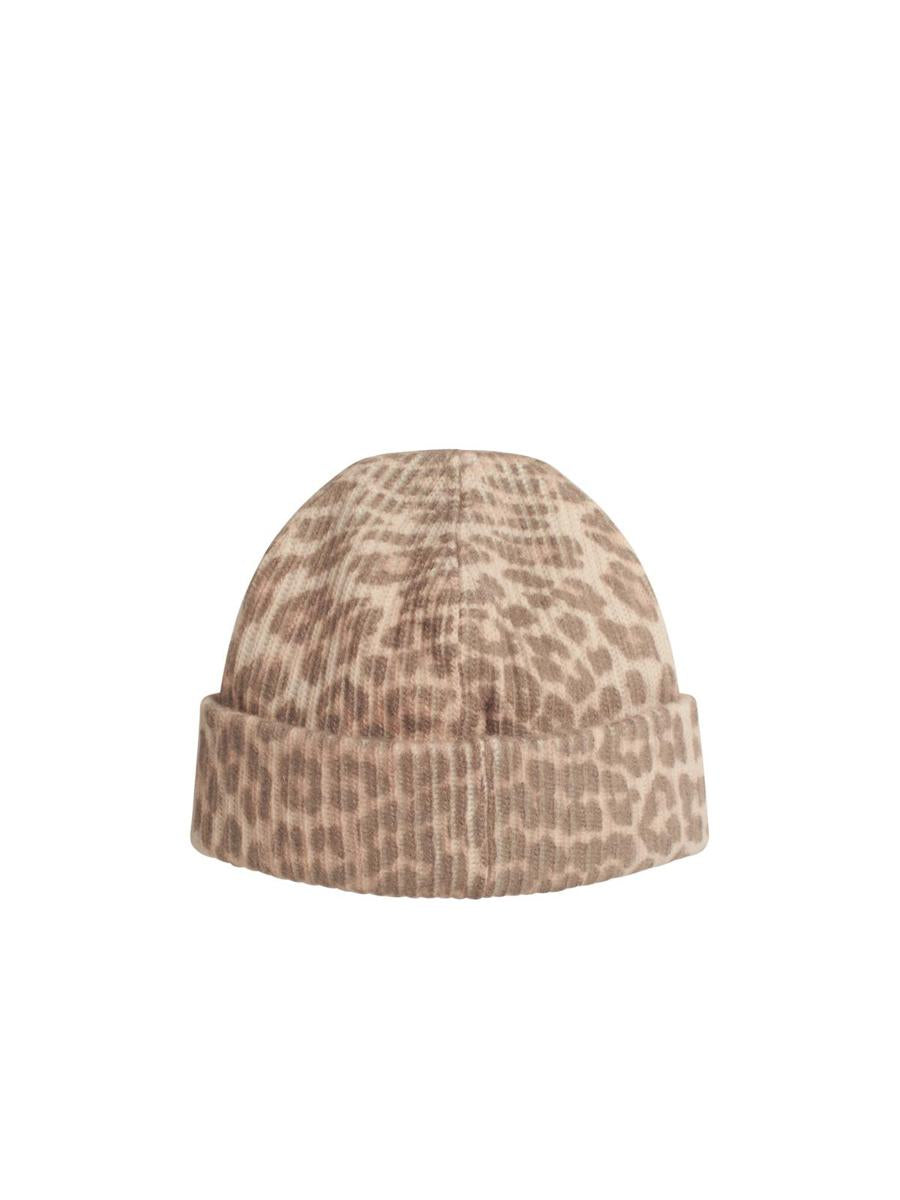 Ganni 'Leo' Multicoloured Wool Blend Beanie