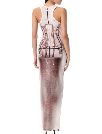 Jean Paul Gaultier Corset Trompe L'Oeil Knit Dress