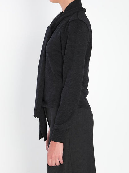 Twisted Cardigan With Scarf