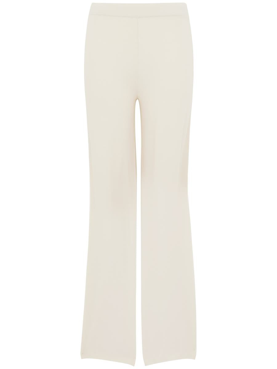 Kangra Cashmere Ivory High-Waisted Wide-Leg Trousers