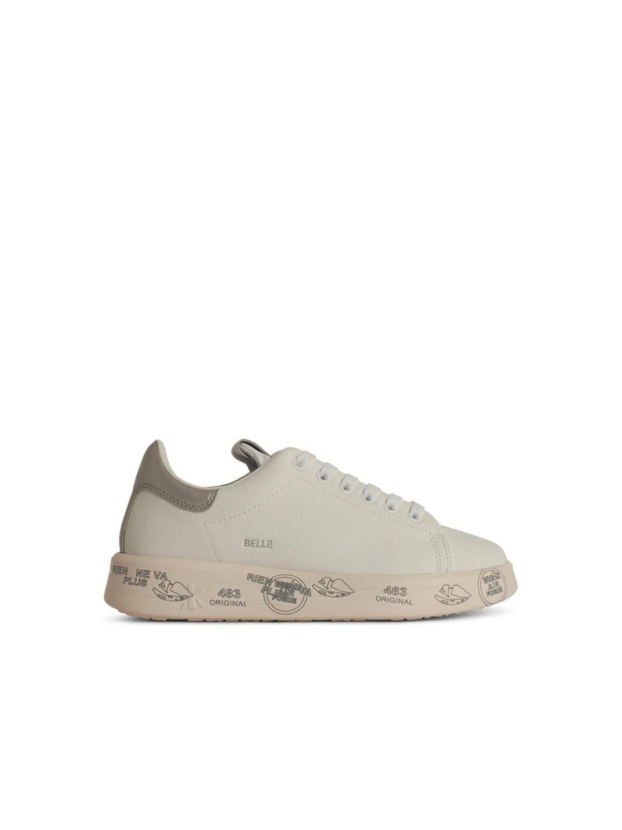 Premiata 'Belle' White Leather Sneakers