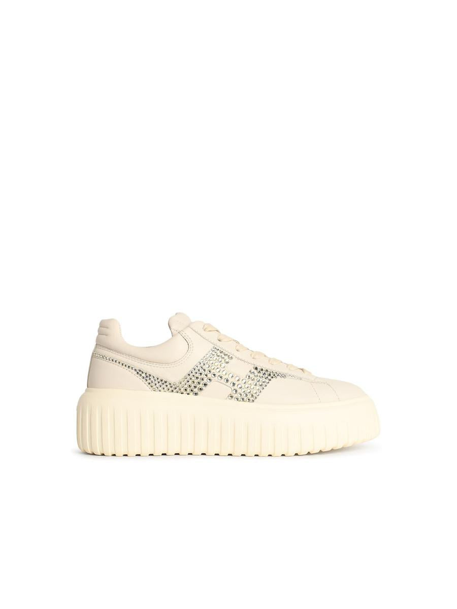 Hogan 'H-Stripes' Grey Leather Sneakers