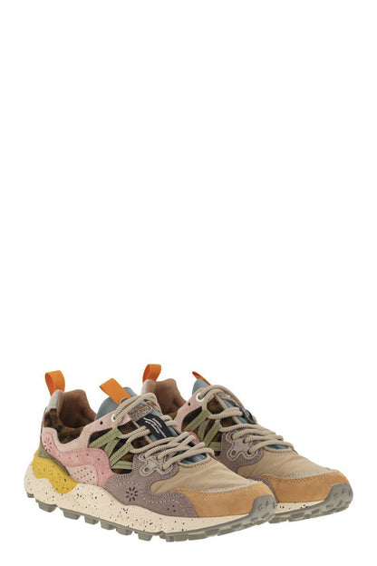 Flower Mountain Yamano 3 - Sneakers In Suede And Technical Fabric