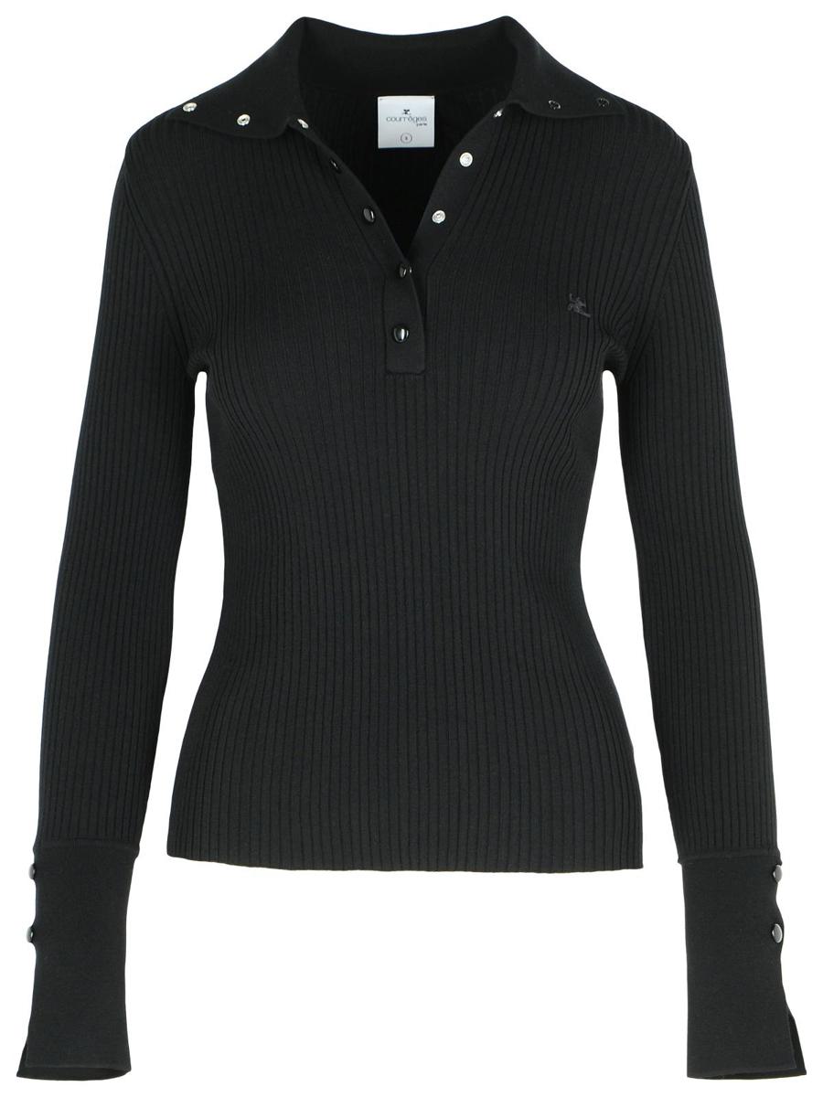 Courrèges Black Polyester Blend Sweater