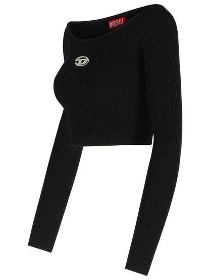 Diesel 'Vera' Black Viscose Blend Top