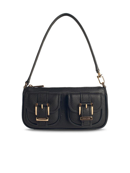 Michael Kors 'Zoe' Black Leather Bag