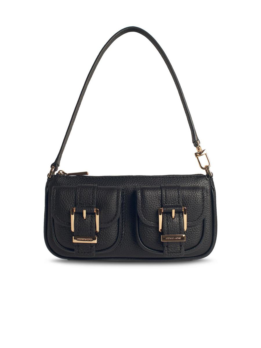 Michael Kors 'Zoe' Black Leather Bag