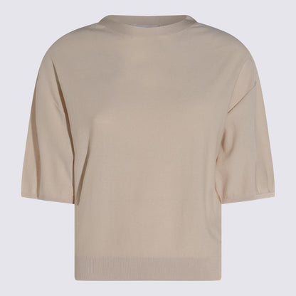 Antonelli Beige Linen T-Shirt