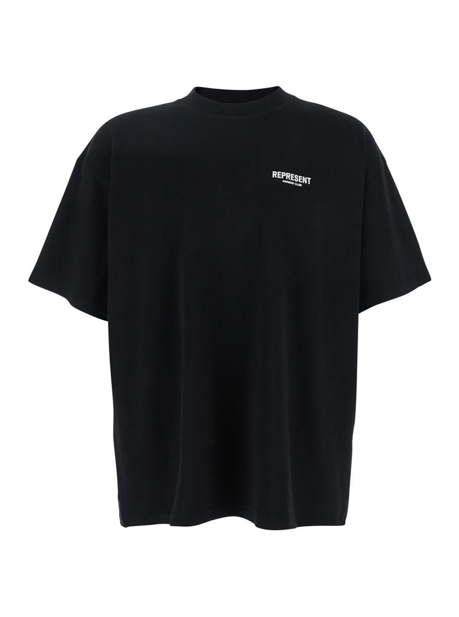 Black T-Shirt With Logo On The Front And Maxi Logo On The Back In Cotton Man