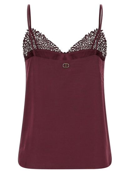 Twinset Satin Lace Top