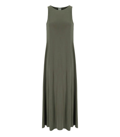 Max Mara Accento Khaki Green Long Dress