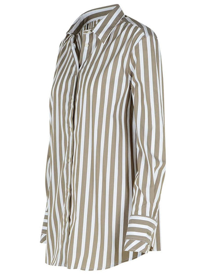 Fay Green Cotton Blend Shirt