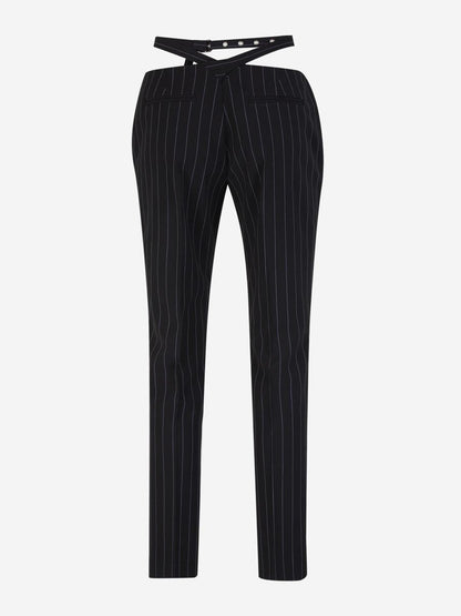 The Attico Striped Belt Pants