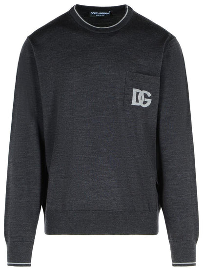 Dolce & Gabbana Grey Virgin Wool Sweater