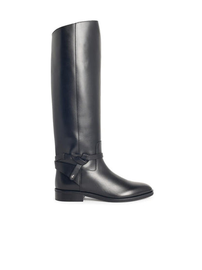 Jimmy Choo 'Lawton Kb' Black Leather Boots