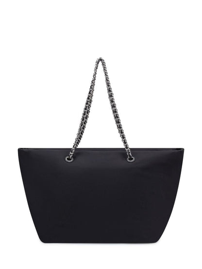 Tory Burch Tory Burch Black Shopper With Chain