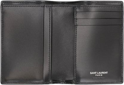 Saint Laurent Tiny Cassandre Leather Card Holder