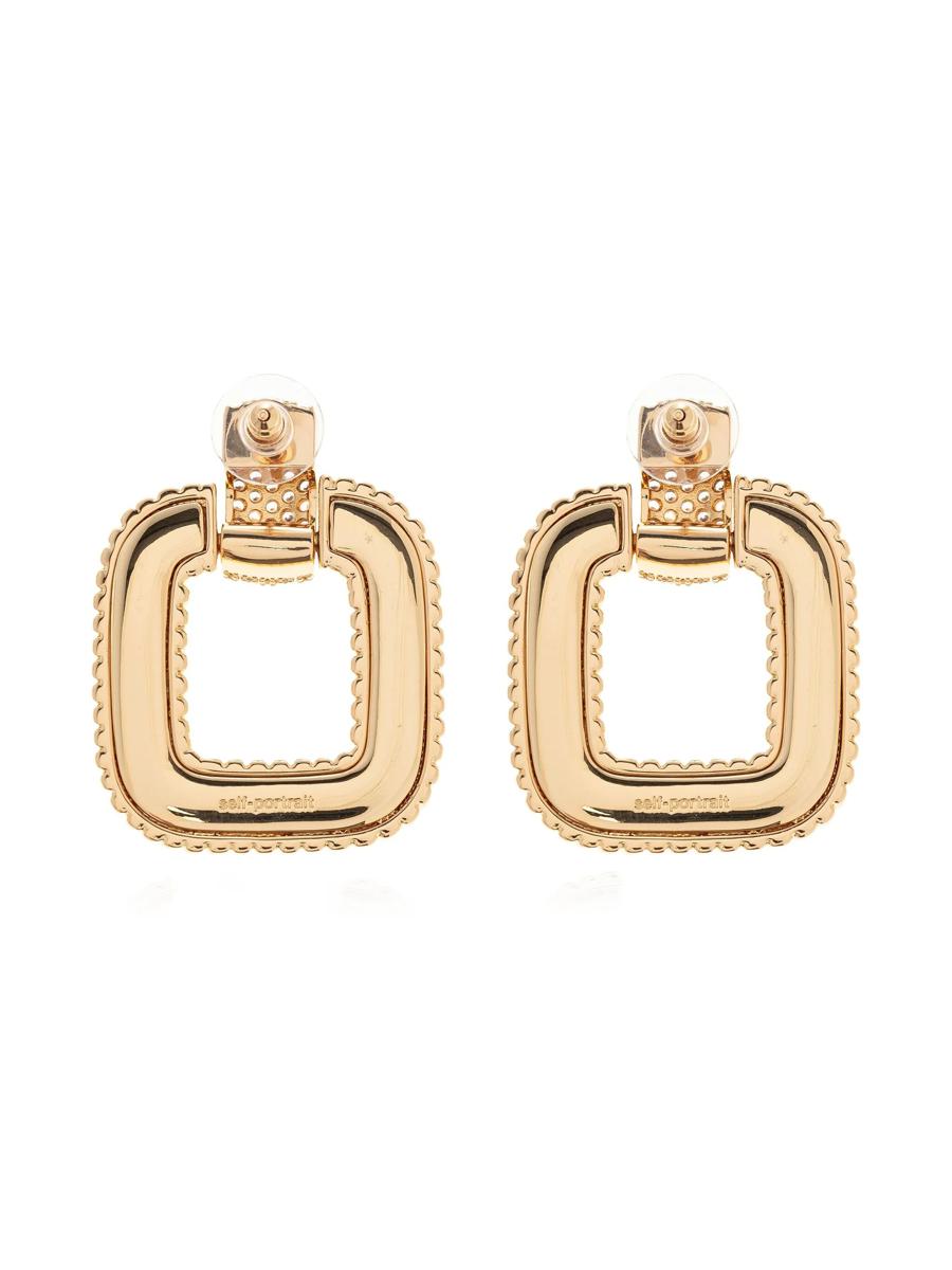 Self-Portrait Gold Knocker Earrings Accessories